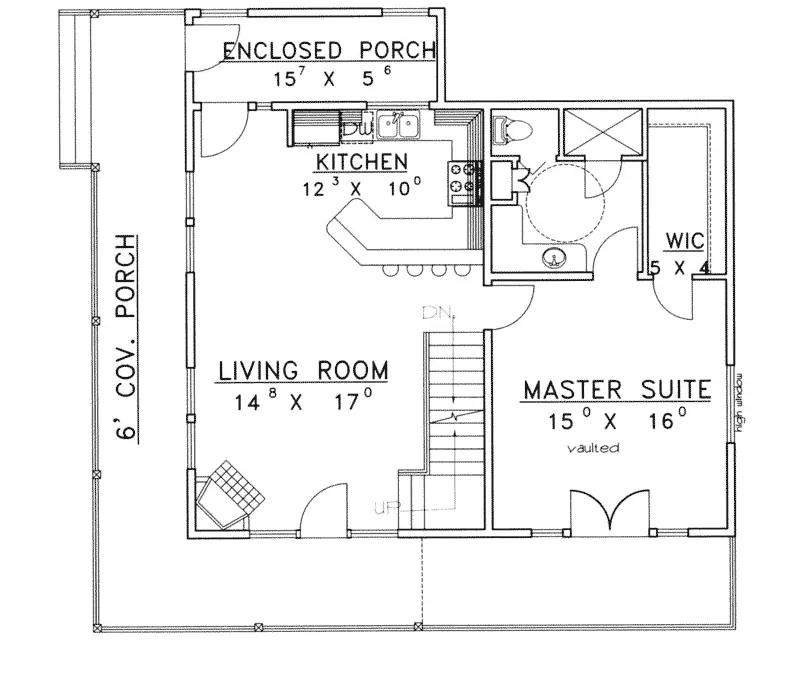 Vacation House Plan First Floor - Breckenridge Rustic Home 088D-0255 - Search House Plans and More