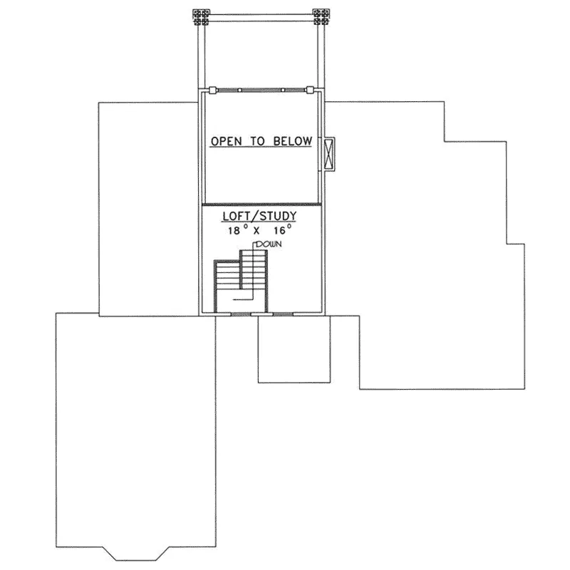 Rustic House Plan Second Floor - Montezuma Craftsman Rustic Home 088D-0262 - Shop House Plans and More