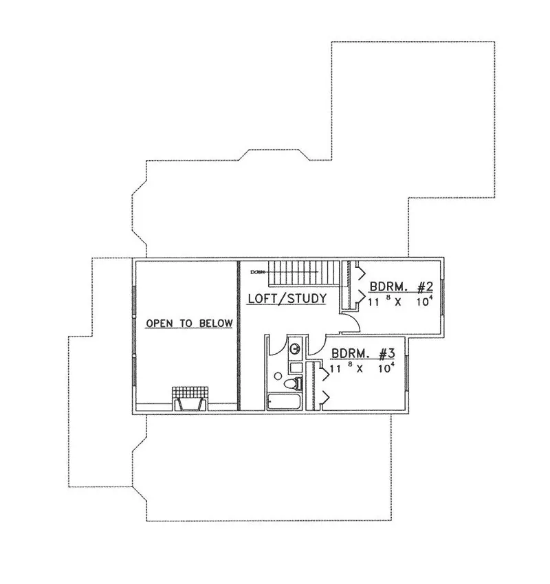 Mountain House Plan Second Floor - Prospect Valley Prairie Home 088D-0264 - Shop House Plans and More