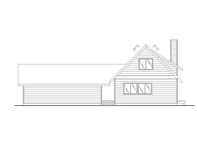 Cabin & Cottage House Plan Rear Elevation - Milliken Craftsman Home 088D-0266 - Shop House Plans and More