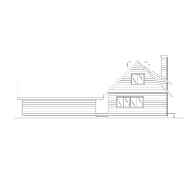 Vacation House Plan Rear Elevation - Milliken Craftsman Home 088D-0266 - Shop House Plans and More