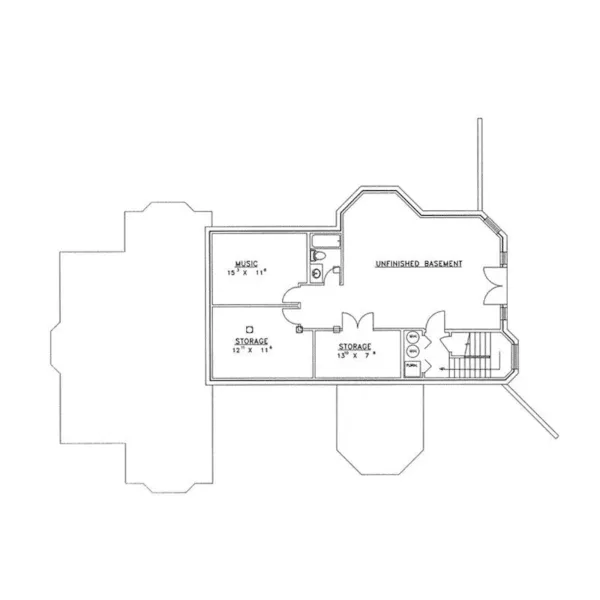 Mountain House Plan Lower Level Floor - Gilpin Rustic Luxury Home 088D-0268 - Search House Plans and More