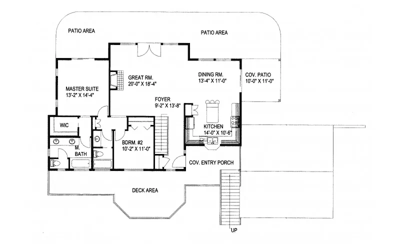 Lake House Plan First Floor - Allenspark Multi-Level Home 088D-0272 - Search House Plans and More