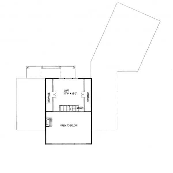 Waterfront House Plan Second Floor - Stonepeak Rustic A-Frame Home 088D-0274 - Shop House Plans and More