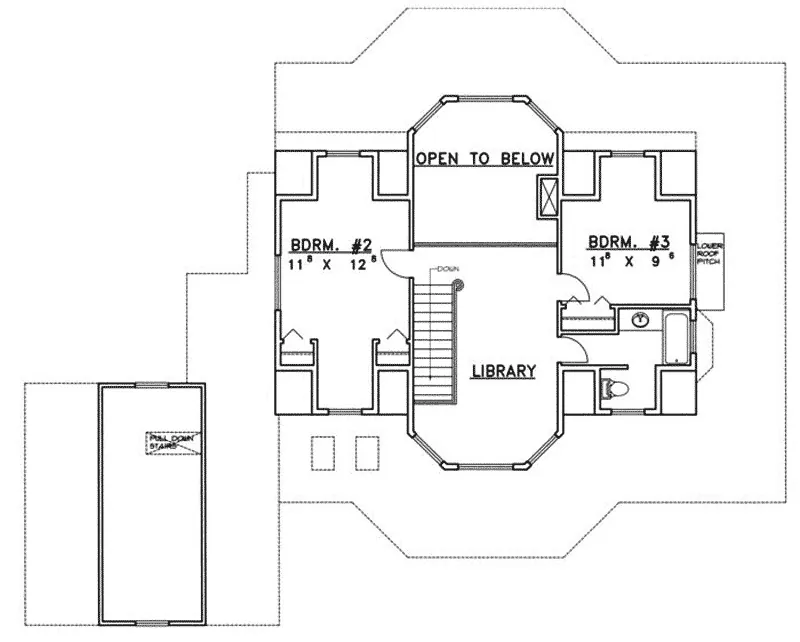 Victorian House Plan Second Floor - Harris Park Victorian Home 088D-0283 - Search House Plans and More