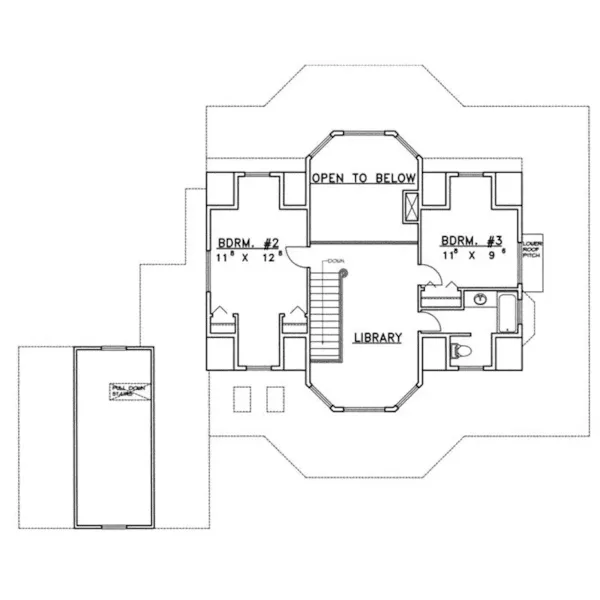 Victorian House Plan Second Floor - Harris Park Victorian Home 088D-0283 - Search House Plans and More