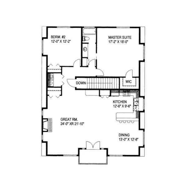 Country House Plan Second Floor - Cripple Creek Country Farmhouse 088D-0284 - Search House Plans and More