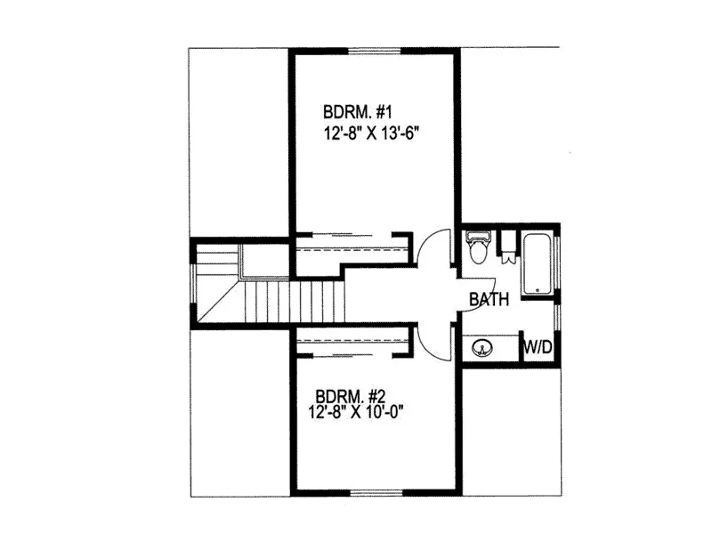 Bungalow House Plan Second Floor - Red Cliff Bungalow Cottage Home 088D-0285 - Shop House Plans and More