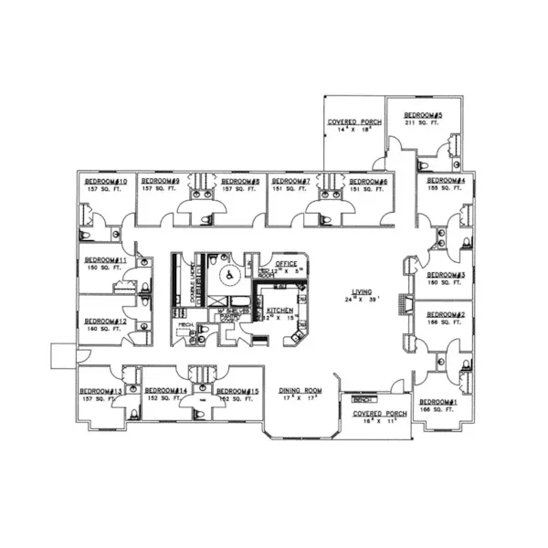 Country House Plan First Floor - Sweitzer Luxury Country Home 088D-0303 - Shop House Plans and More