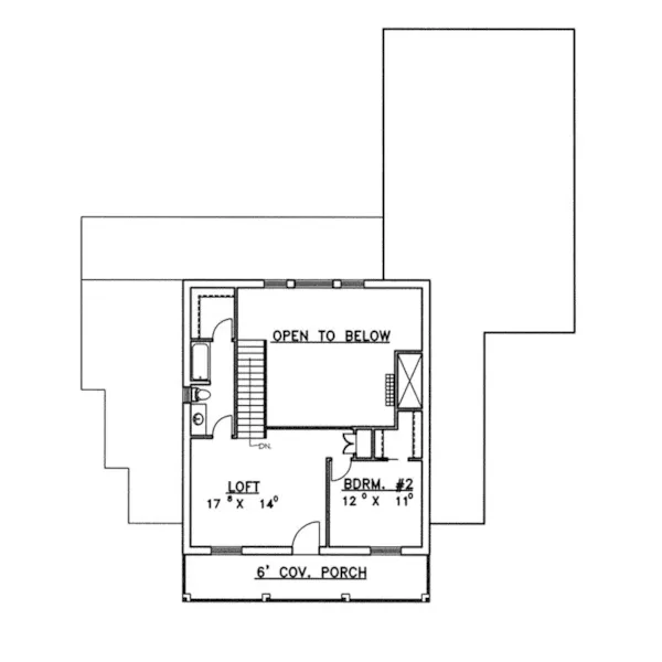 Colonial House Plan Second Floor - Castle Rock Southern Home 088D-0331 - Search House Plans and More