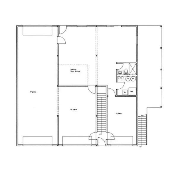 Mountain House Plan Lower Level Floor - Deltaview Country Home 088D-0343 - Search House Plans and More