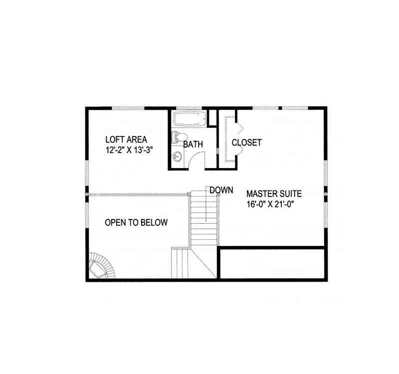 Craftsman House Plan Second Floor - Silver Cliff Mountain Home 088D-0348 - Shop House Plans and More