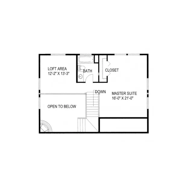 Mountain House Plan Second Floor - Silver Cliff Mountain Home 088D-0348 - Shop House Plans and More