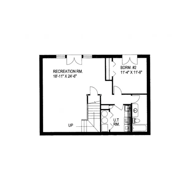 Mountain House Plan Lower Level Floor - Silver Cliff Mountain Home 088D-0348 - Shop House Plans and More