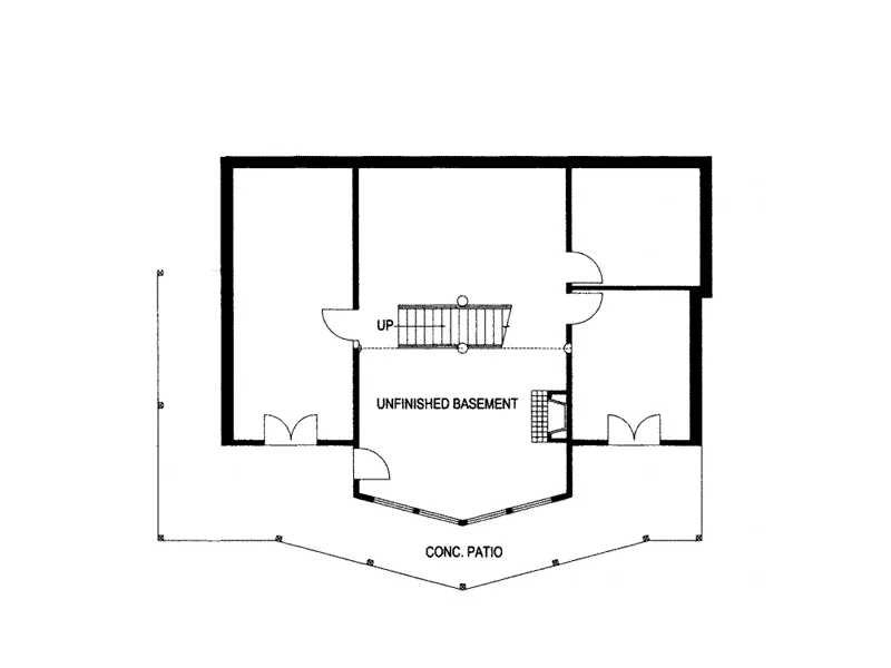 Bungalow House Plan Lower Level Floor - Salida Peak Mountain Home 088D-0353 - Shop House Plans and More