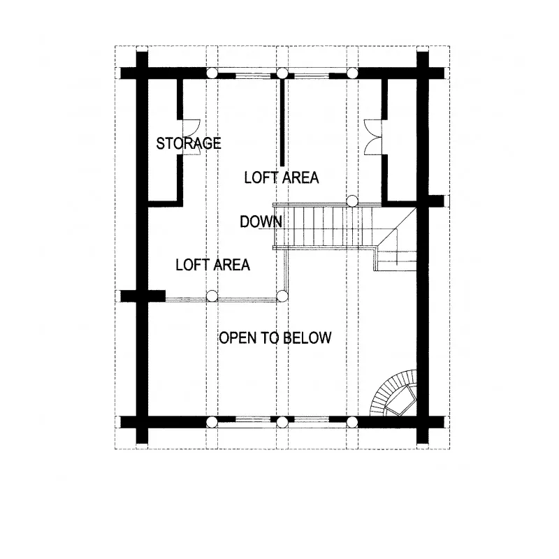 Country House Plan Second Floor - Frisco Pass Log Cabin Home 088D-0355 - Search House Plans and More