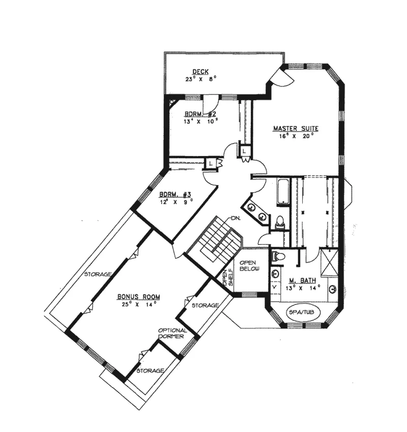 Traditional House Plan Second Floor - Vail Mountain Home 088D-0357 - Shop House Plans and More