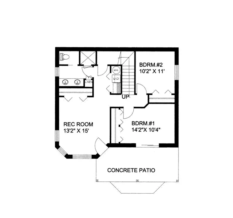 Cabin & Cottage House Plan Lower Level Floor - Hudson Heights Mountain Home 088D-0361 - Search House Plans and More