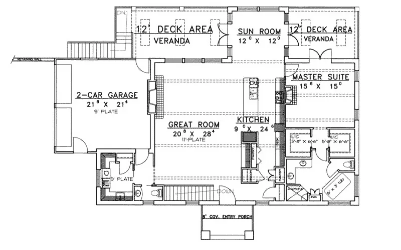 Adobe House Plans & Southwestern Home Design First Floor - Adeline Hill Ranch Home 088D-0363 - Search House Plans and More