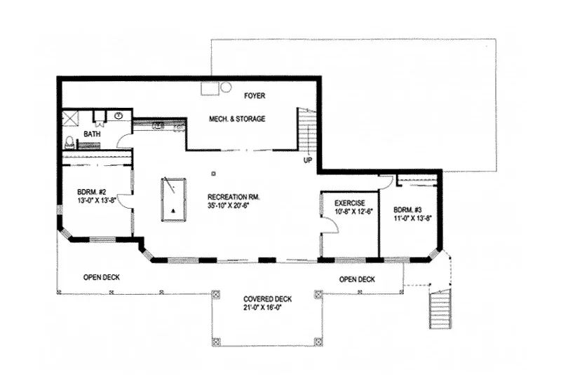 Country House Plan Lower Level Floor - Antelope Ridge Country Home 088D-0368 - Search House Plans and More