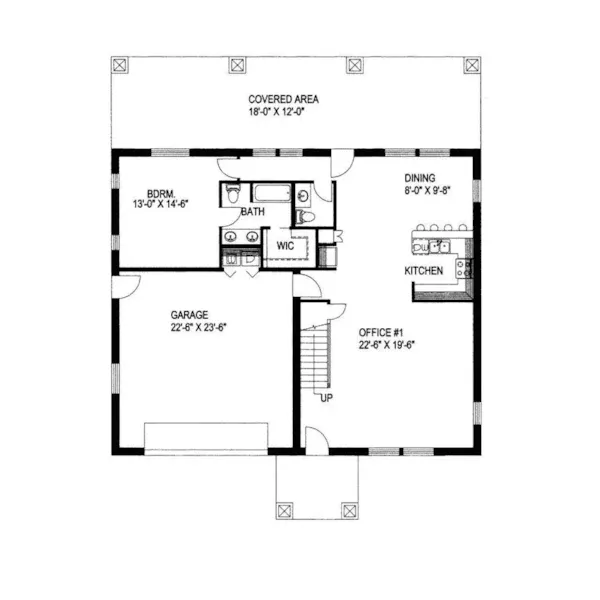 Florida House Plan First Floor - Gilbert Bay Sunbelt Home 088D-0369 - Search House Plans and More