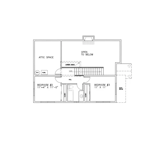 Vacation House Plan Second Floor - Spring Bay Country Lake Home 088D-0370 - Shop House Plans and More