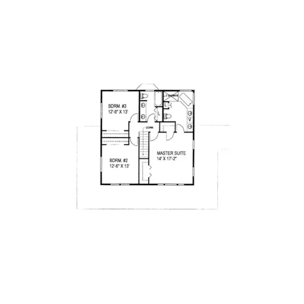 Traditional House Plan Second Floor - Greenriver Farmhouse 088D-0376 - Search House Plans and More