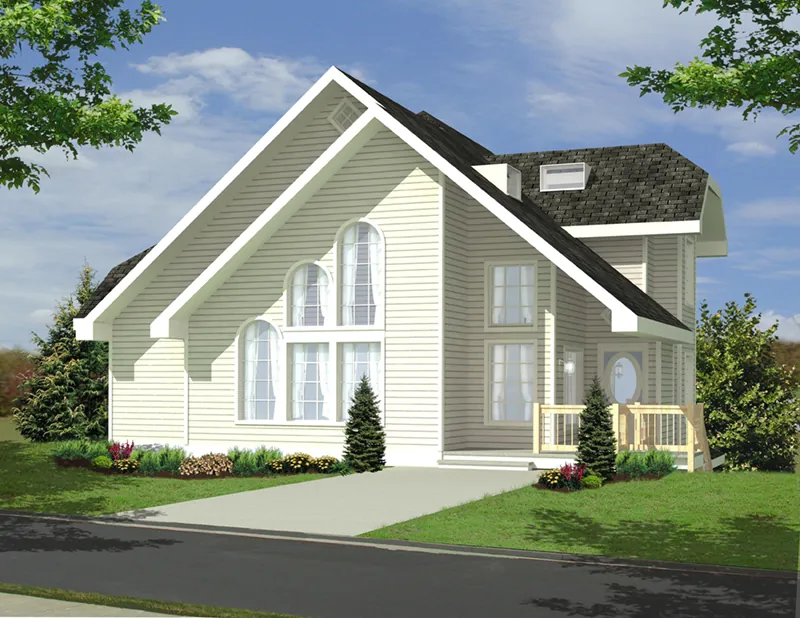 Florida House Plan Front of Home - Dogwood Lake Sunbelt Home 088D-0377 - Search House Plans and More