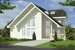 Contemporary House Plan Front of Home - Dogwood Lake Sunbelt Home 088D-0377 - Search House Plans and More