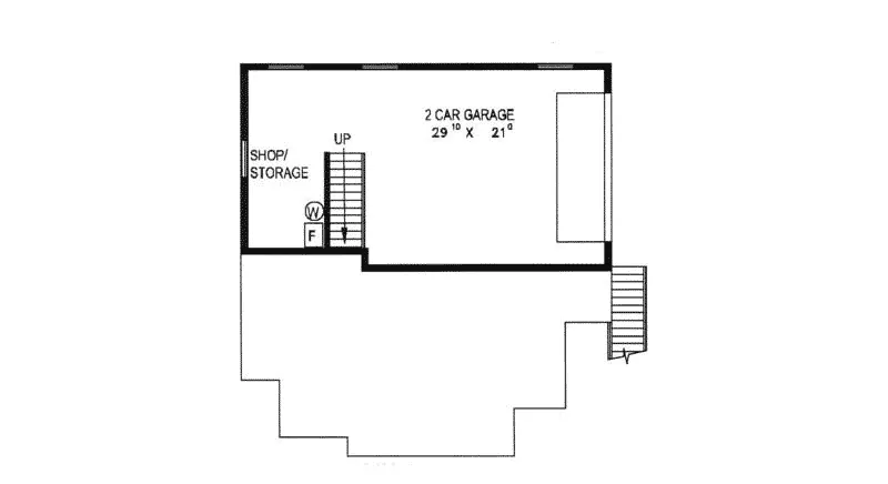 Contemporary House Plan Lower Level Floor - Dogwood Lake Sunbelt Home 088D-0377 - Search House Plans and More