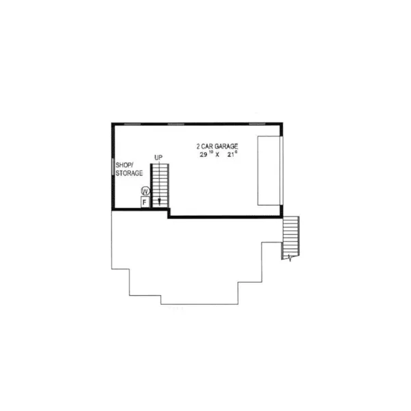 Contemporary House Plan Lower Level Floor - Dogwood Lake Sunbelt Home 088D-0377 - Search House Plans and More