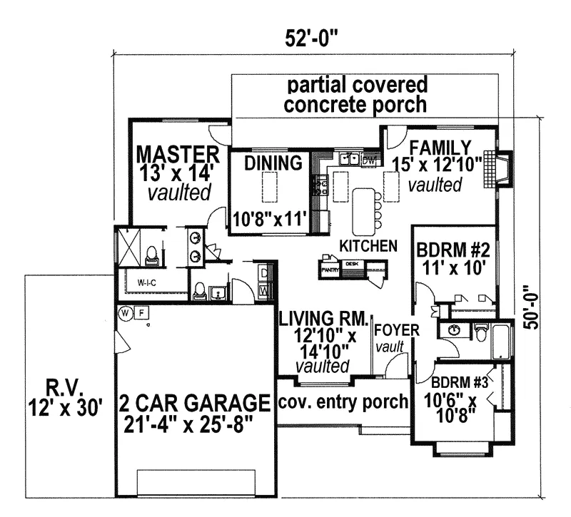 Craftsman House Plan First Floor - Milford Mills Craftsman Home 088D-0380 - Shop House Plans and More
