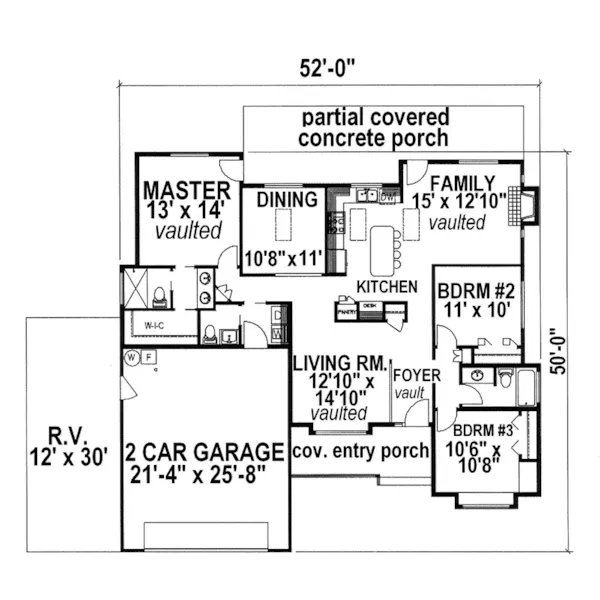 Craftsman House Plan First Floor - Milford Mills Craftsman Home 088D-0380 - Shop House Plans and More