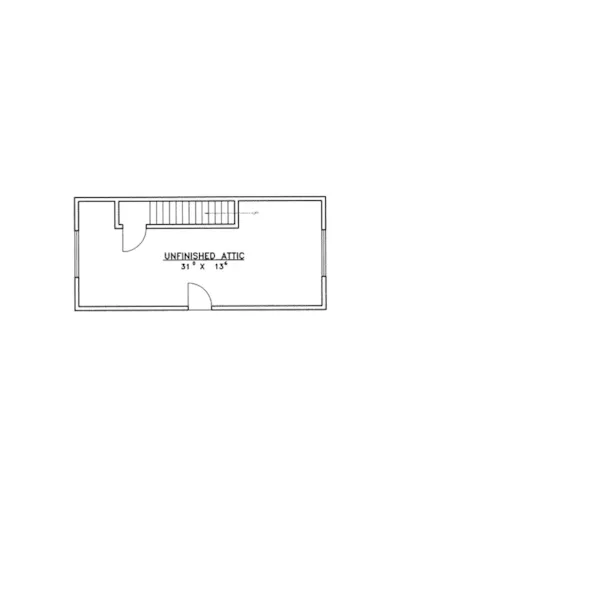 Ranch House Plan Attic Floor Plan - Payson Traditional Ranch Home 088D-0382 - Shop House Plans and More