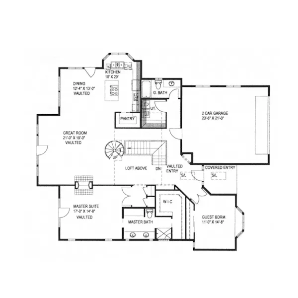 Modern House Plan First Floor - Lakespring Modern Lake Home 088D-0386 - Shop House Plans and More