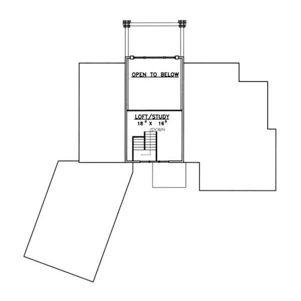 Contemporary House Plan Second Floor - Bountiful Shingle Style Home 088D-0390 - Search House Plans and More