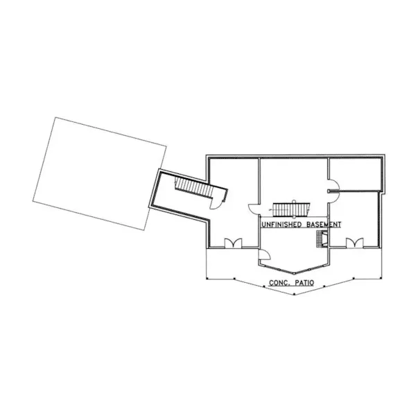 Lake House Plan Basement Floor - Stansbury Lake Waterfront Home 088D-0395 - Shop House Plans and More