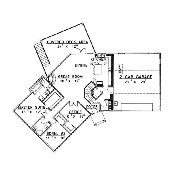 Luxury House Plan First Floor - Summit Point Mountain Home 088D-0398 - Shop House Plans and More