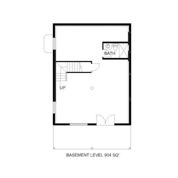 Lower Level Floor - Douglas Bluff Log Home 088D-0399 - Shop House Plans and More