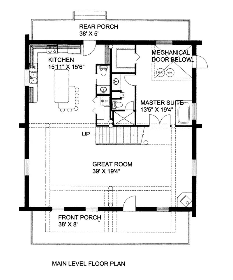 First Floor - 088D-0400 - Shop House Plans and More