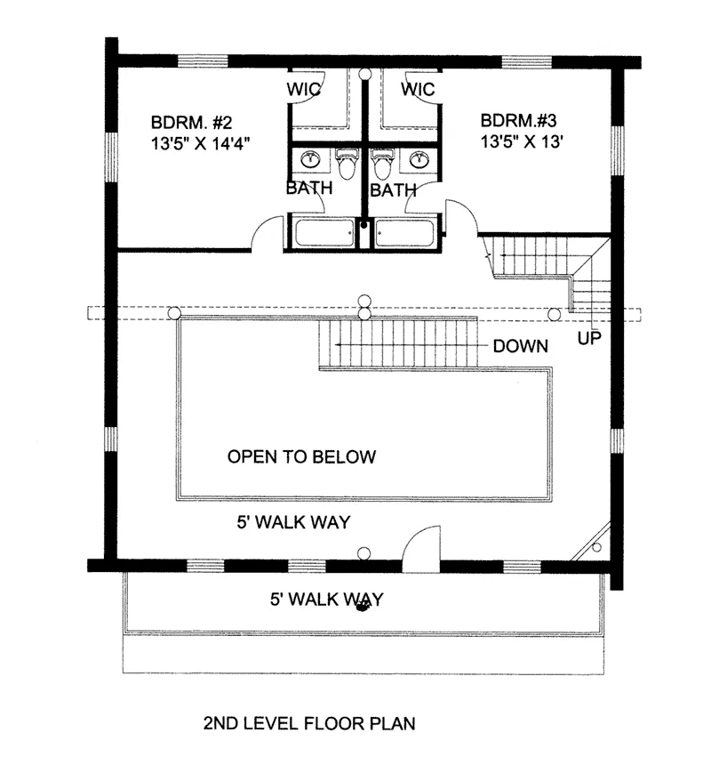 Second Floor - 088D-0400 - Shop House Plans and More