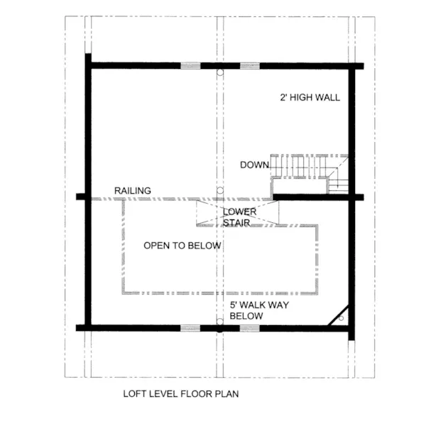 Loft - Carefree Haven Log Home 088D-0400 - Shop House Plans and More