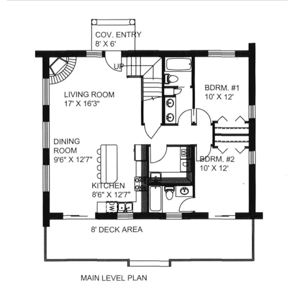 First Floor - Trout Stream Log Home 088D-0401 - Shop House Plans and More