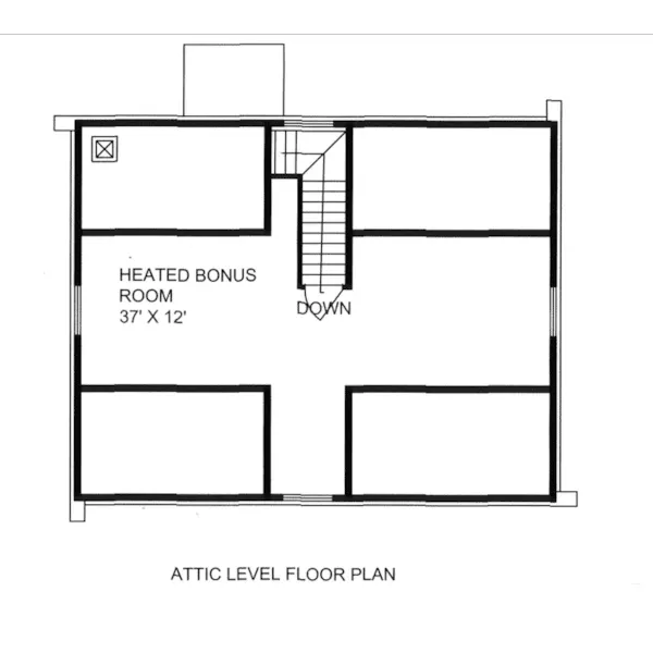 Second Floor - Trout Stream Log Home 088D-0401 - Shop House Plans and More