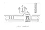 Front Elevation - Trout Stream Log Home 088D-0401 - Shop House Plans and More