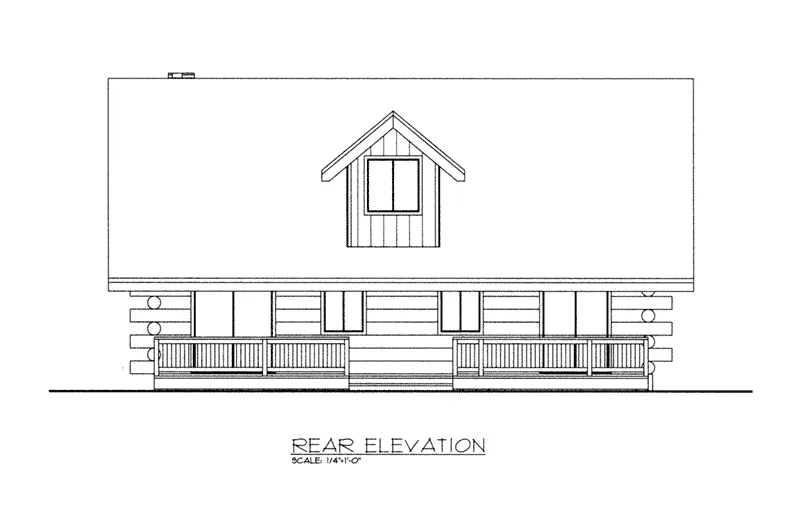 Rear Elevation - 088D-0401 - Shop House Plans and More
