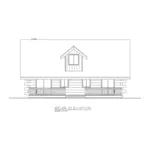 Rear Elevation - Trout Stream Log Home 088D-0401 - Shop House Plans and More