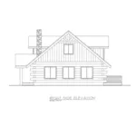 Right Elevation - Trout Stream Log Home 088D-0401 - Shop House Plans and More