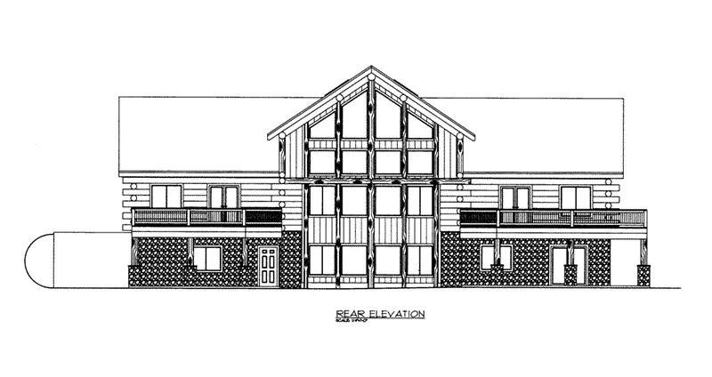 Rear Elevation - 088D-0402 - Shop House Plans and More