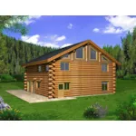 Log House Plan Front of House 088D-0404